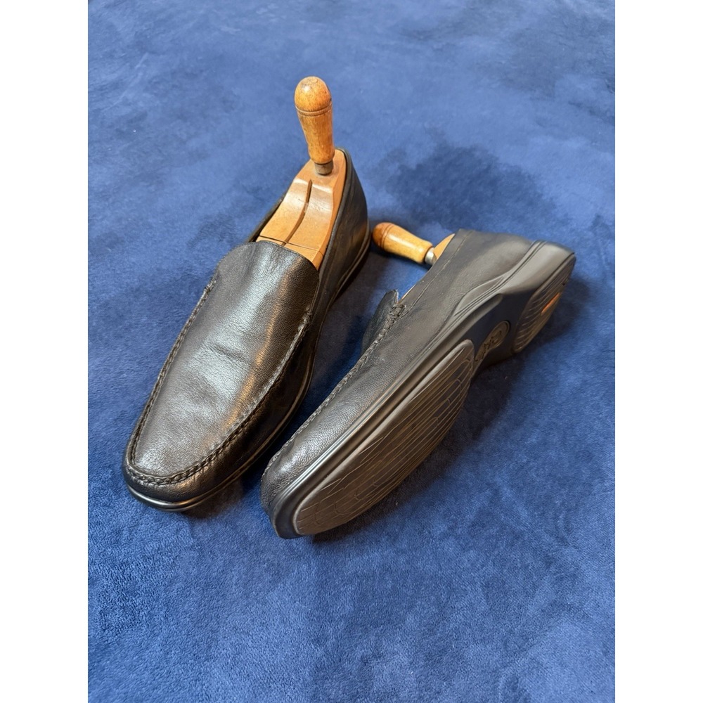 Cole Haan Nike Air Collab Black Leather Slip On Loafers Mens 11 C11980